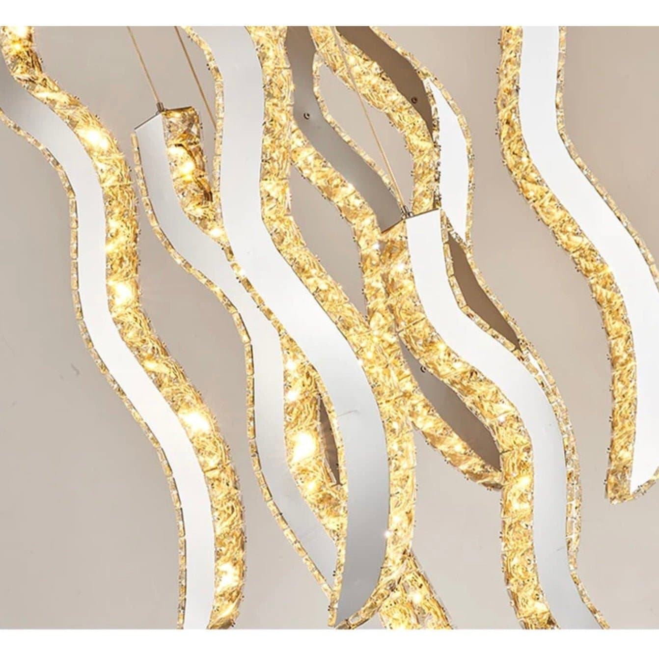 Crystal Wave Light Fixture - HER Home Design Boutique